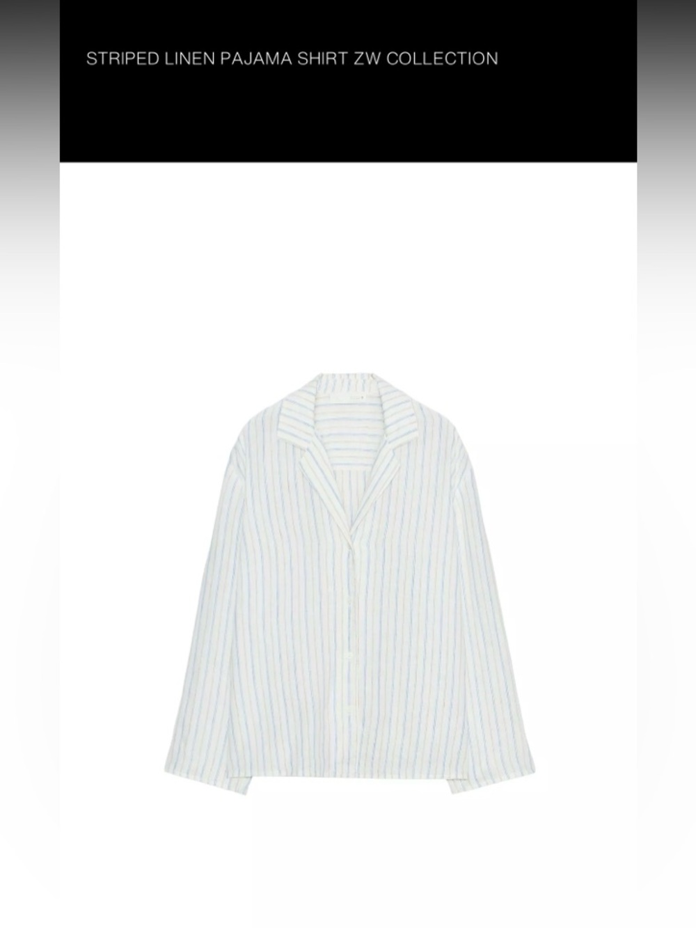 Striped Linen Pajama Shirt M  and pants Xs-s  - White with Pastel Stripes set